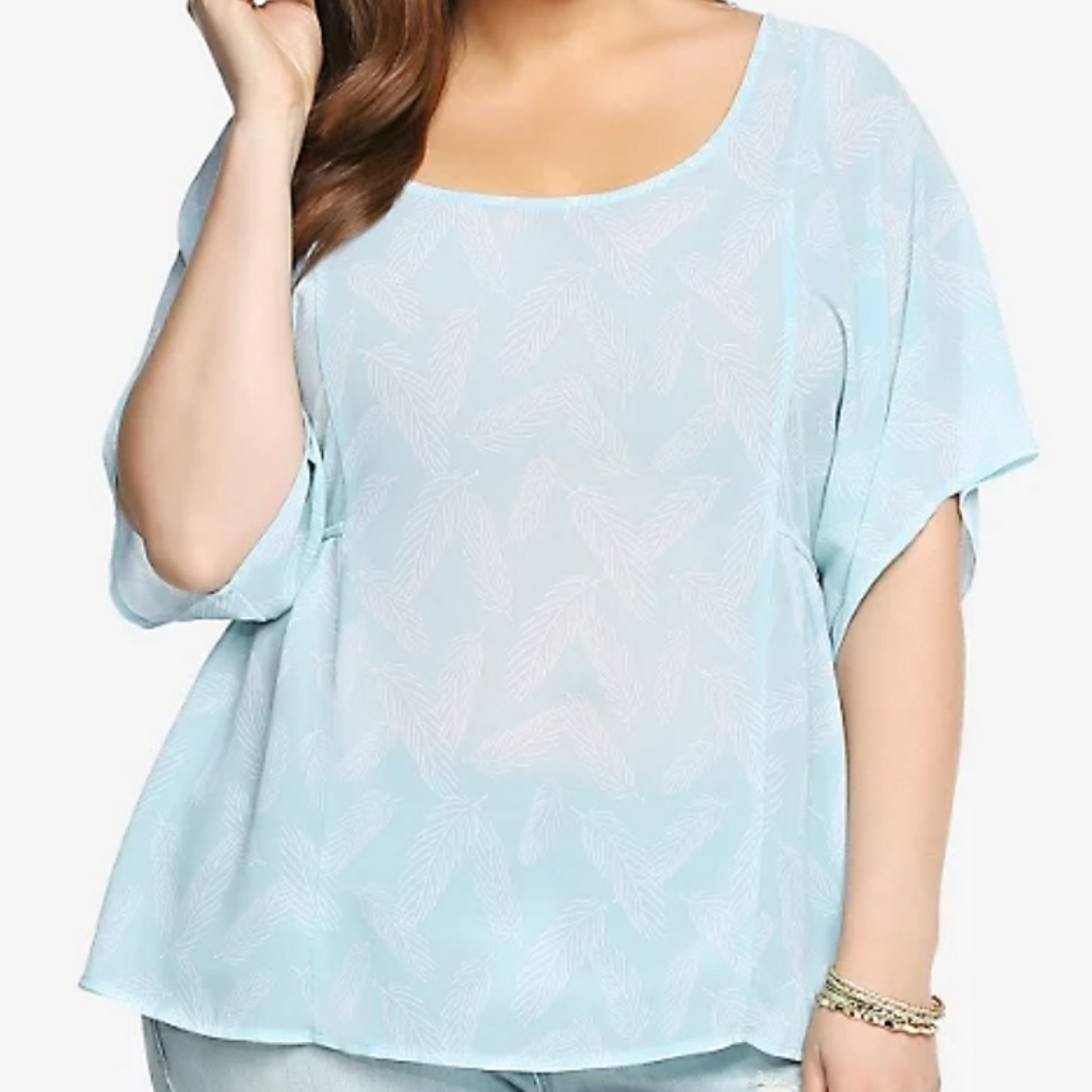 Torrid Feather Side Cinch Blouse